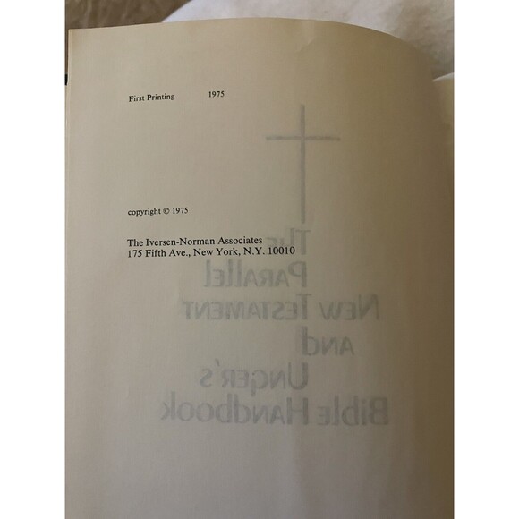 The Parallel New Testament And Unger’s Bible Handbook 1975 First Printing KJV - Picture 3 of 8